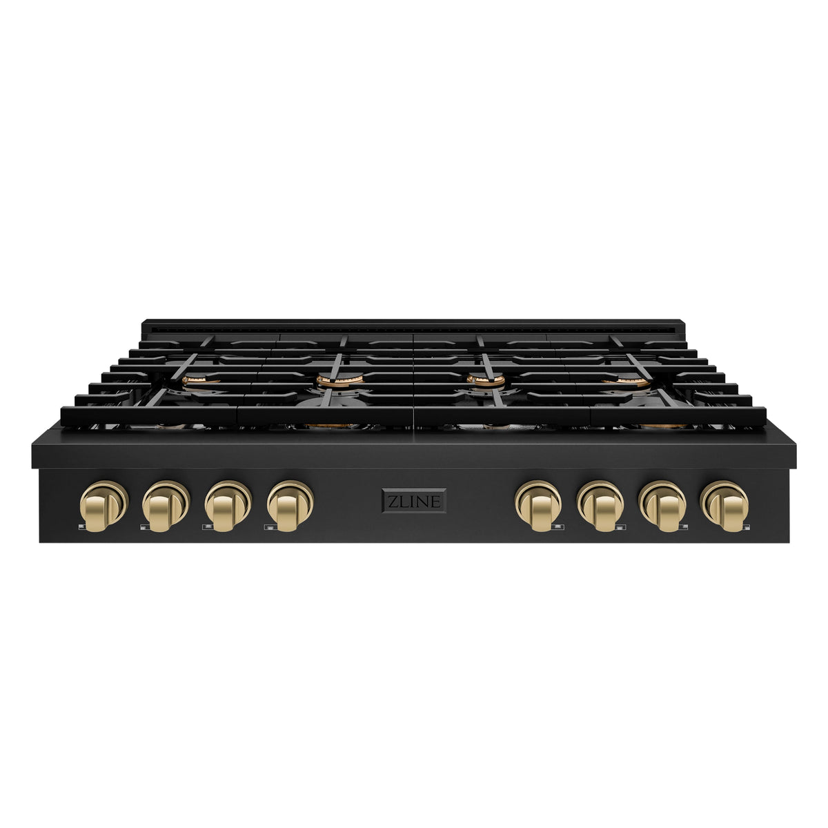 ZLINE - 48 in. Wide 8 Burner AutographParamount Rangetop with Bronze Accents (SRTBZ-48-CB) - Black Stainless Steel