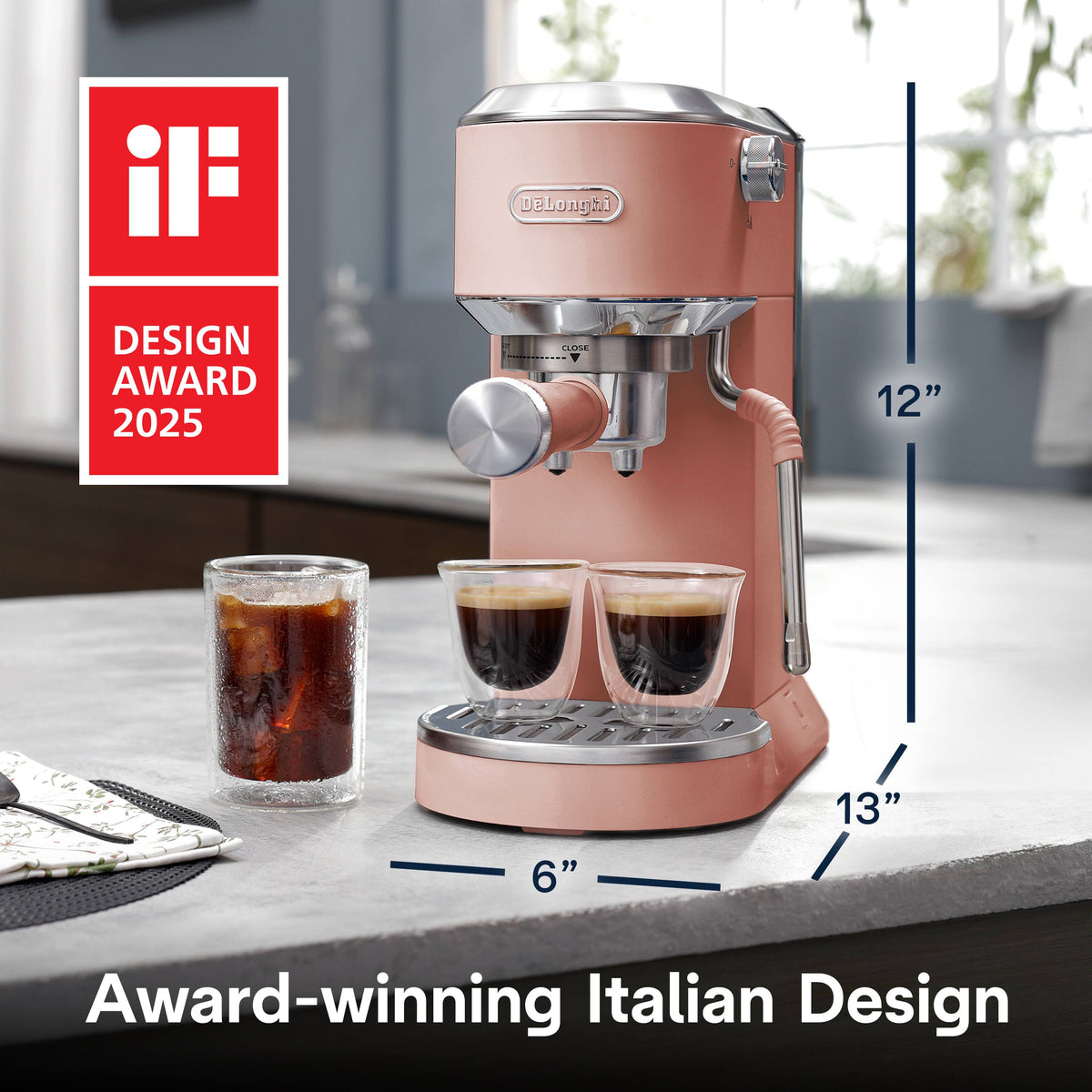 De'Longhi - Dedica Duo Espresso Machine - Rose