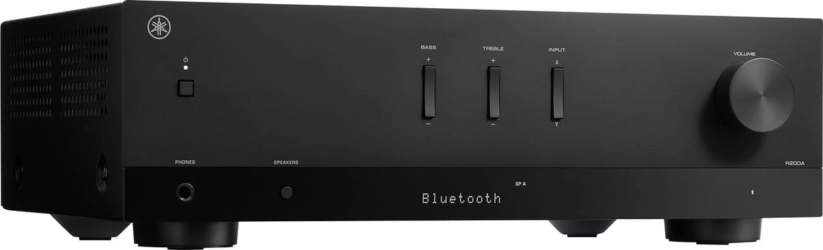 Yamaha - R200A 2-Ch. Stereo Receiver with Bluetooth, Phono Input & Subwoofer Output - Black