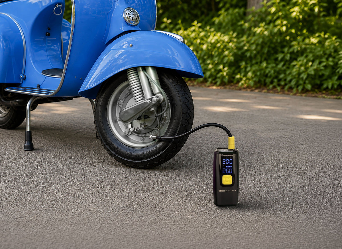 Scosche - Portable Inflator and Power Bank - Black
