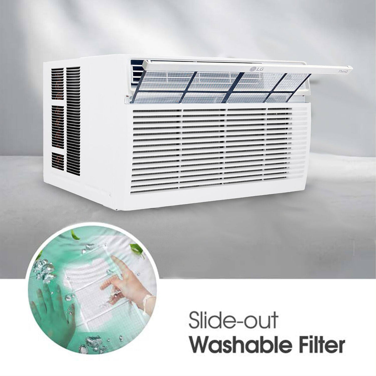 LG - 800 Sq. Ft. 14,000 BTU Window Air Conditioner - White