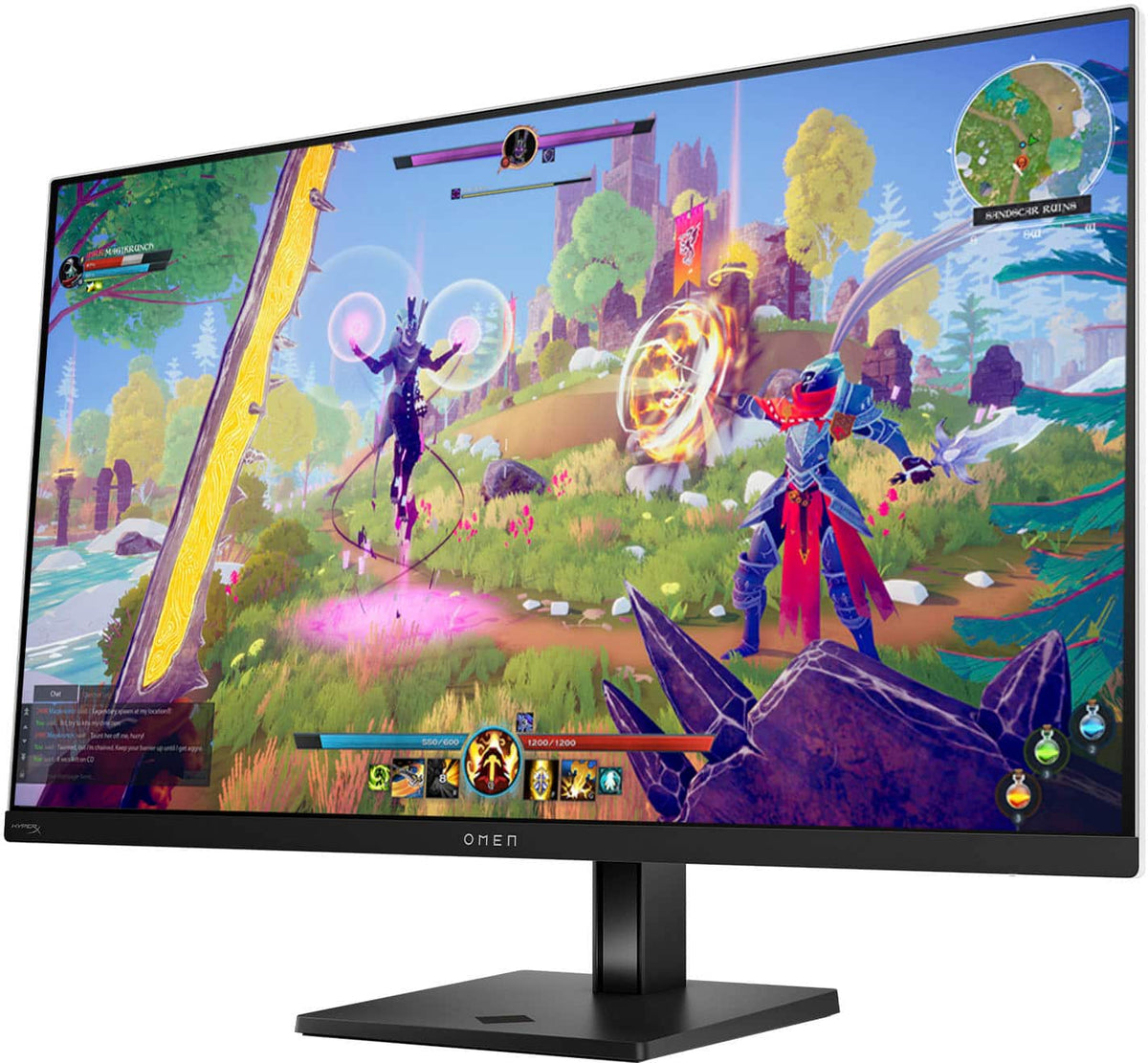 HP OMEN - Transcend 31.5" QD-OLED 4K UHD 240Hz G-SYNC Compatible Gaming Monitor with Adjustable Height - Black/White