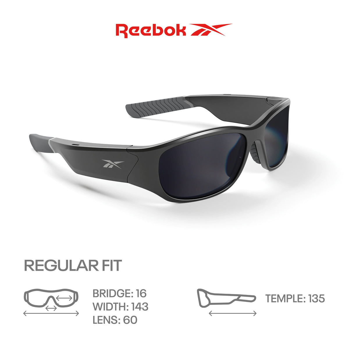 Reebok Nitrous Smart Eyewear Powered by Lucyd - Black