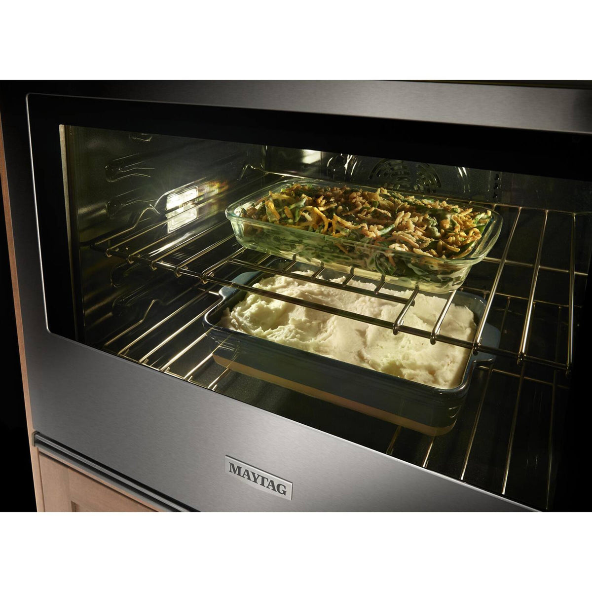 Maytag - 30" Built-In Single Electric Convection Wall Oven with Air Fry - Stainless Steel