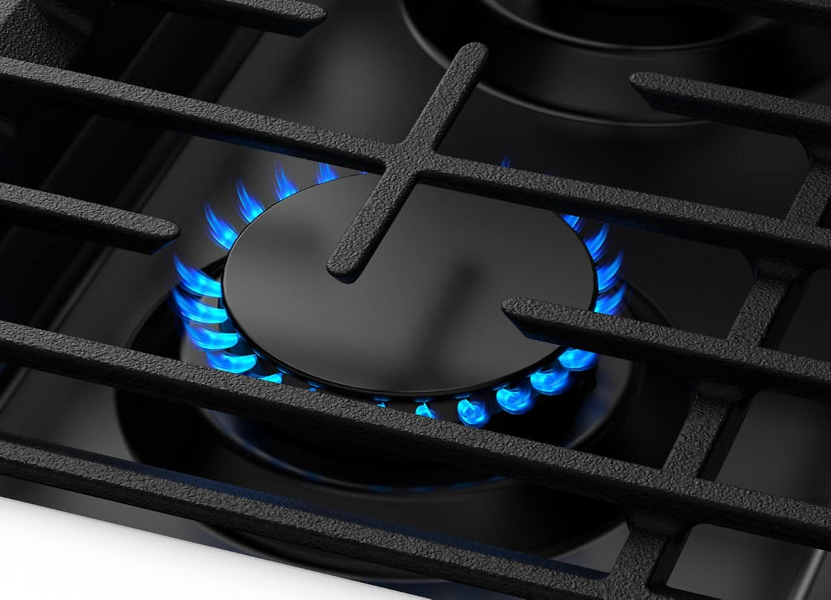 Whirlpool - 30 in. Wide 5 burners 5.0 cu. ft. Smart Freestanding Gas Range with Air Cook Technology, No Preheat Air Fry, Steam Clean - White