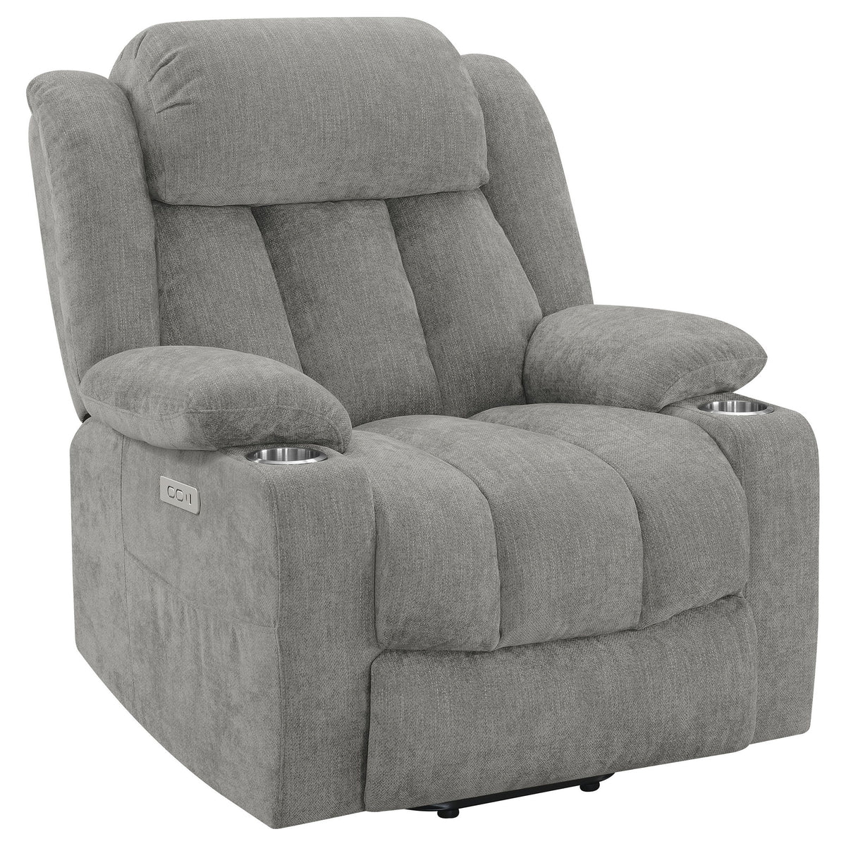 Beca - Sillón reclinable eléctrico tapizado con reposavasos y carga USB