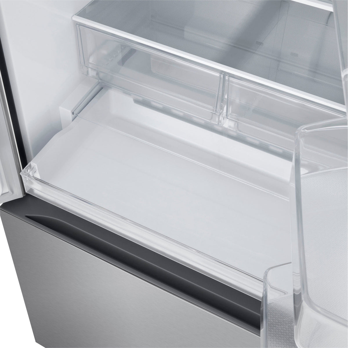 LG - 33-in Wide Standard-Depth MAX 25.1 Cu. Ft. French Door Smart Refrigerator with Glide N' Serve Drawer - Stainless Steel
