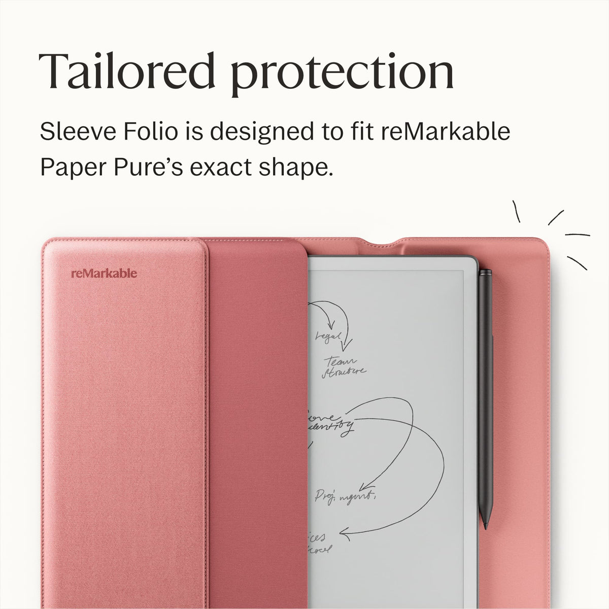 Sleeve Folio for reMarkable Paper Pure - Desert Pink