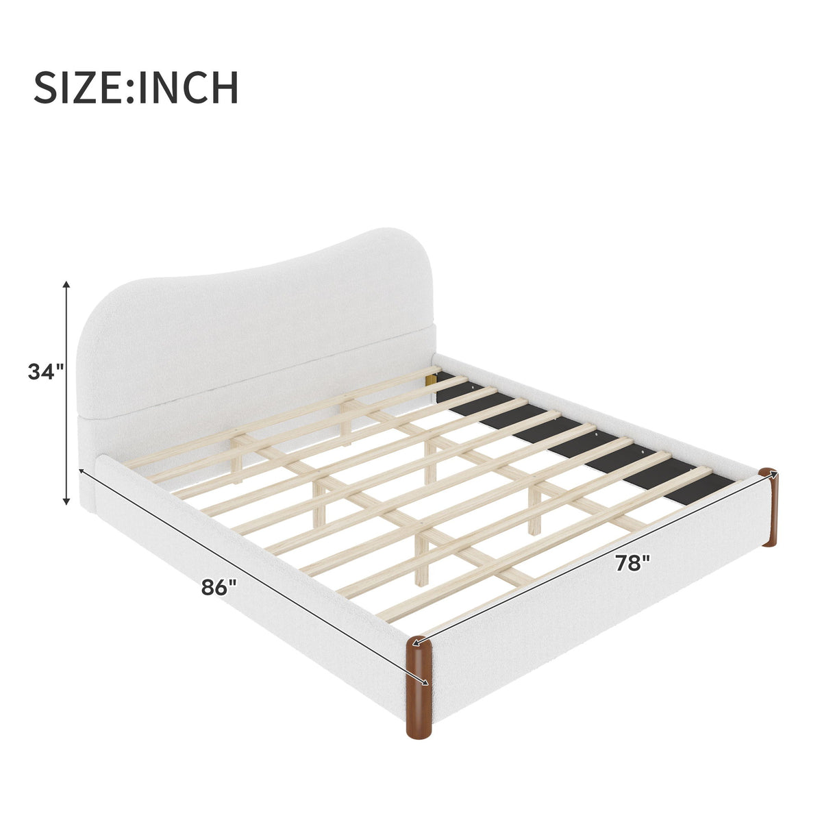 Base de cama tapizada con plataforma Comfort