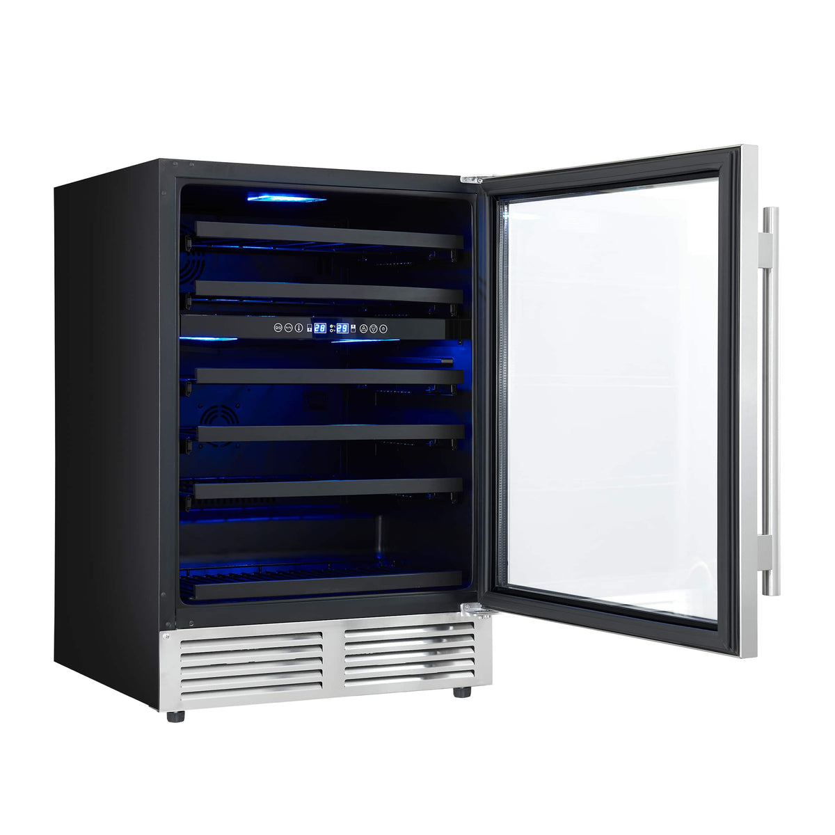 Forno Appliances - Bacchino 51-Bottle Convertible Dual Zone Wine Cooler - Stainless Steel