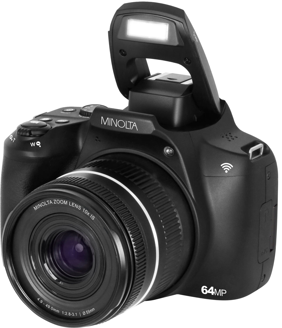 Minolta - MNB10Z 64.0 Megapixel 4K Bridge Camera with 10x Optical Zoom Lens - Black