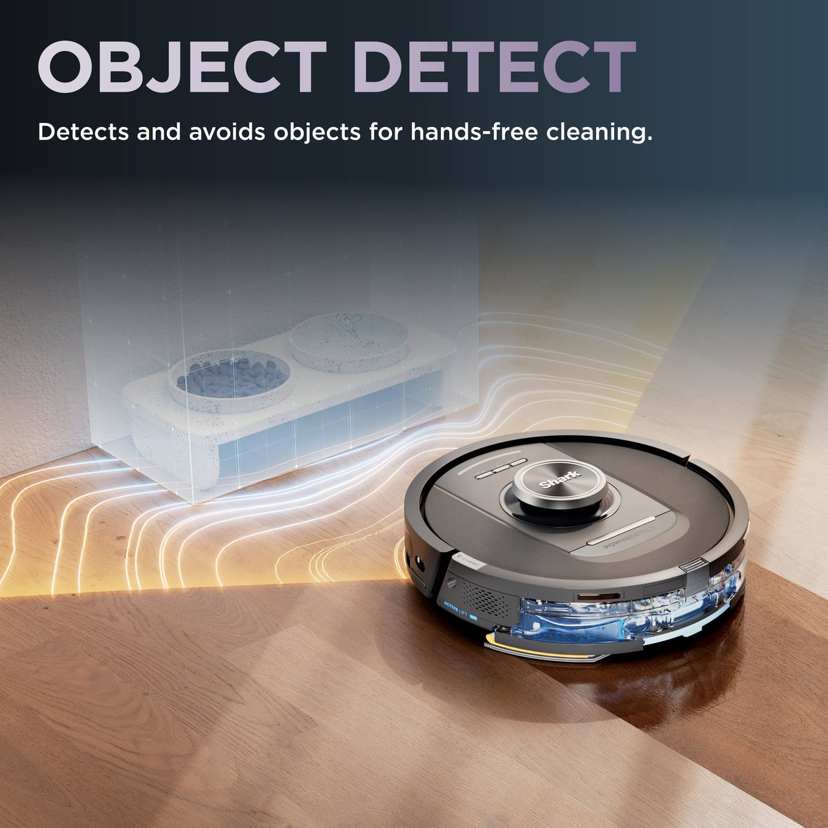 Shark - Robot Vacuum & Mop PowerDetect NeverTouch, Combo, Self-Emptying & Self-Refilling, 60-Day Debris Capacity with Pad Dry - Gaia Grey
