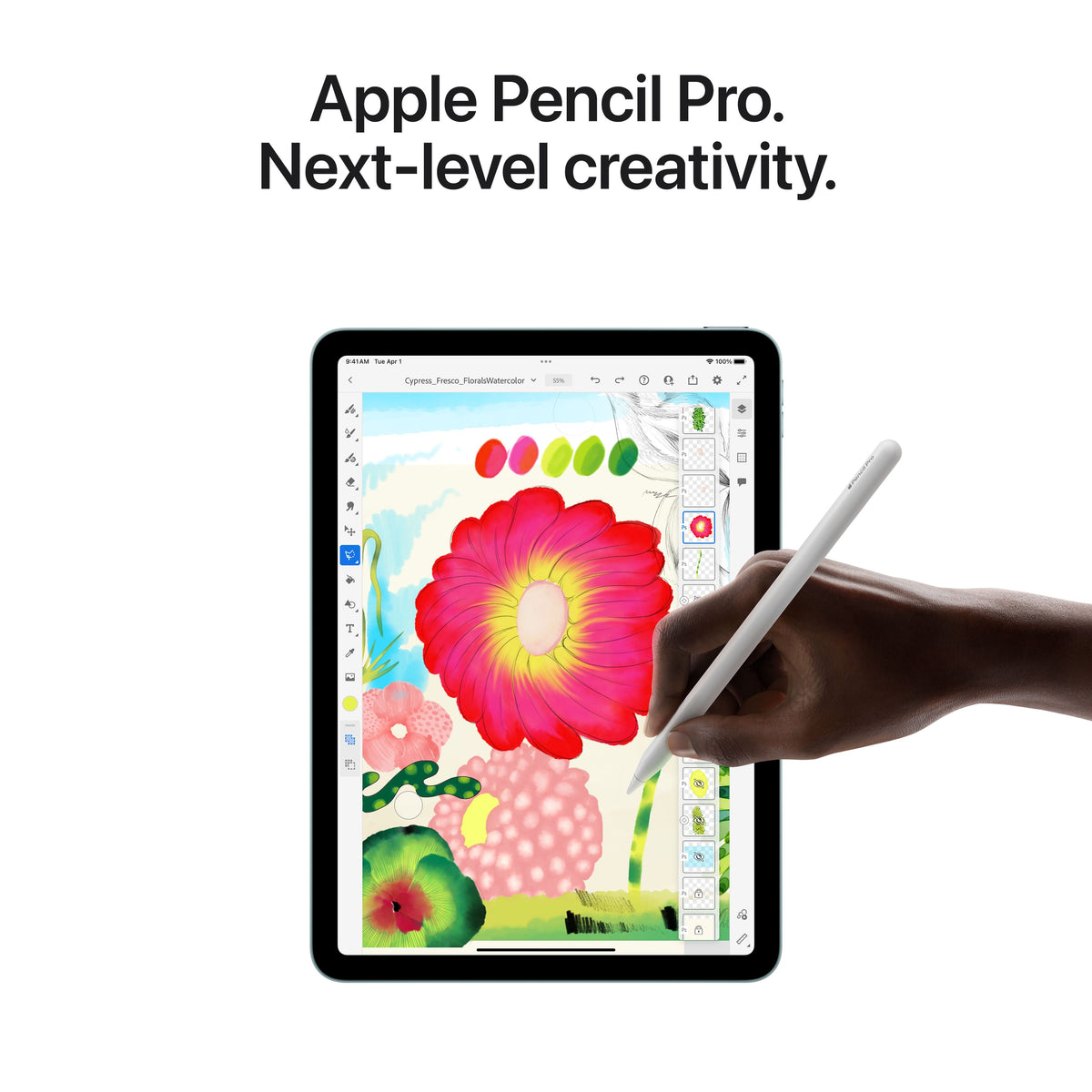 Apple - Geek Squad Certified Refurbished 11-inch iPad Air M3 chip Built for Apple Intelligence Wi-Fi 256GB - Starlight