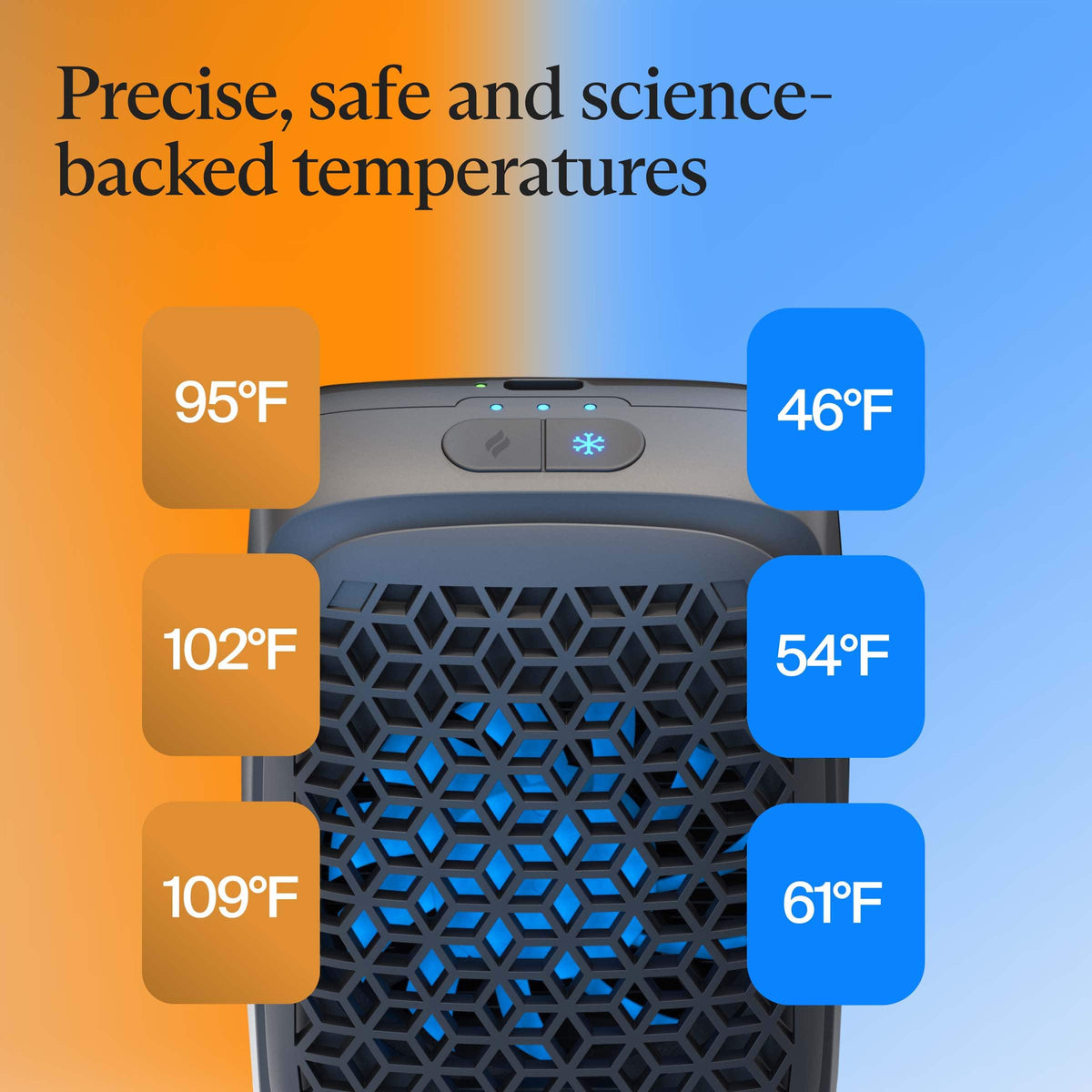 Therabody - RecoveryTherm Cube - Instant Hot, Cold & Contrast Therapy For Targeted Pain Relief - Black