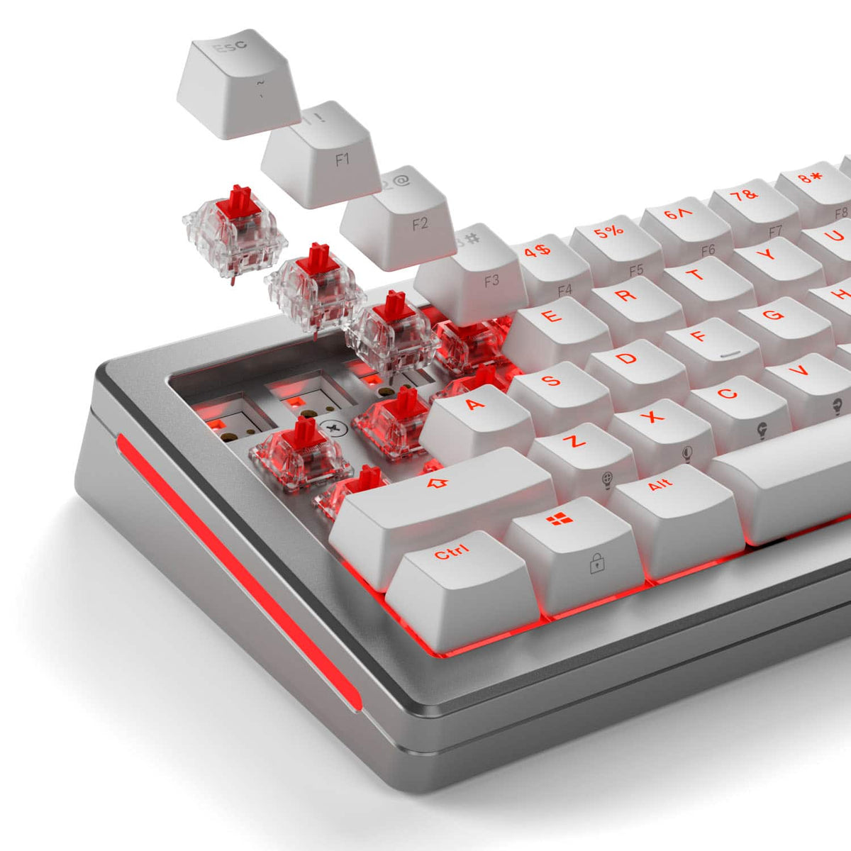 Glorious - Lubed Mechanical Keyboard 3-pin Hot Swappable Switches (110x) - Linear - Fox