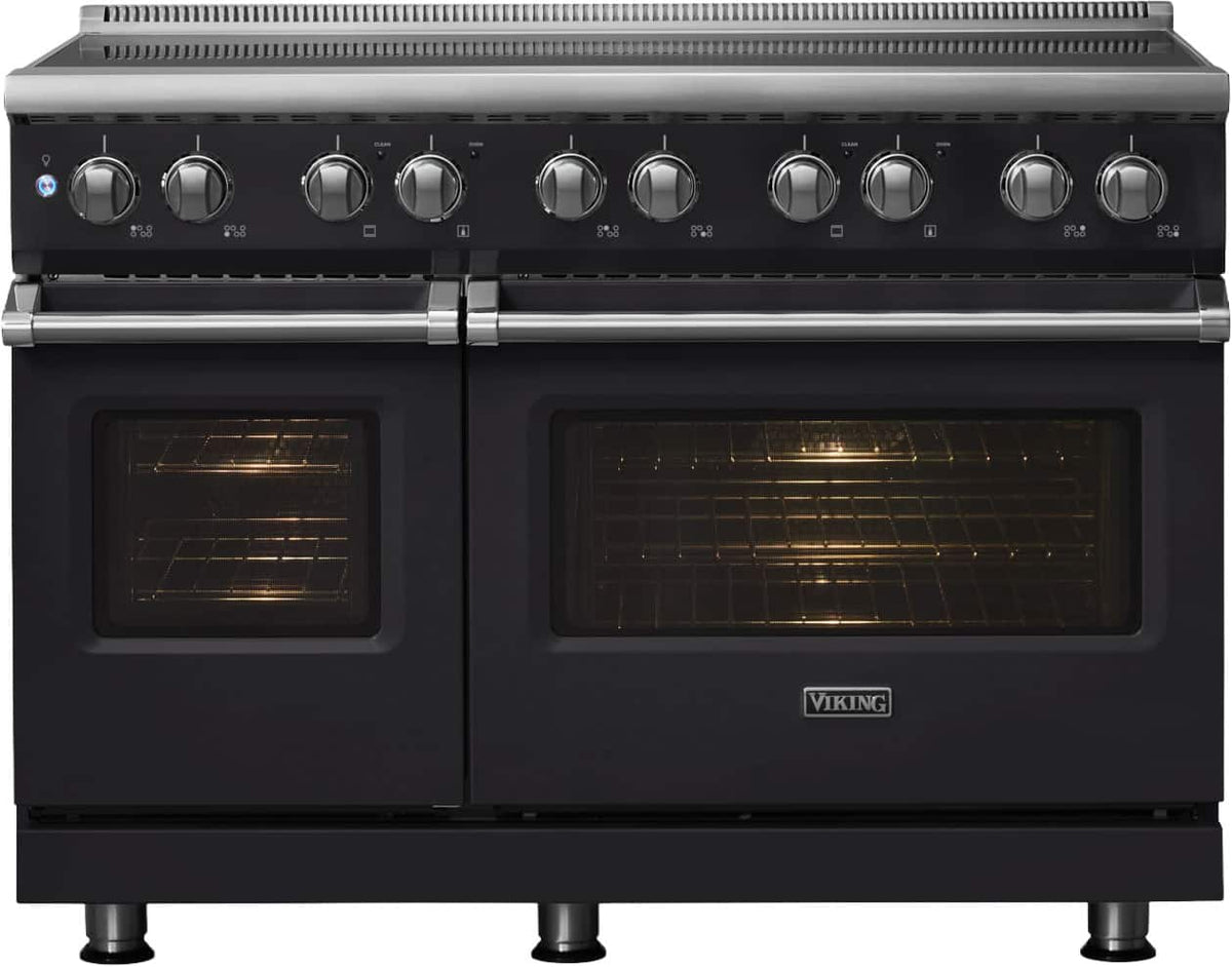 Viking - 48 in. Wide 6 Elements Pro 5 Series 7.3 Cu. Ft. Freestanding 6 Element Induction Convection Range - Onyx