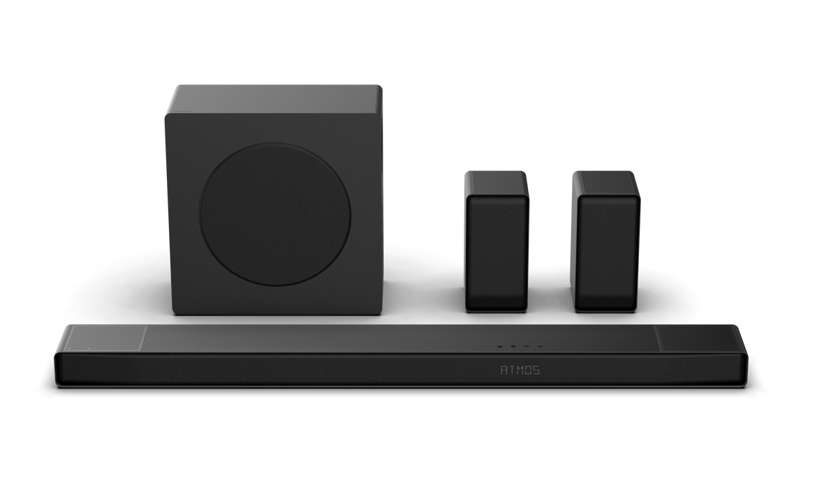 Hisense - AX5140Q 5.1.4 Channel Soundbar with Wireless Subwoofer and Rear Speakers, Hi-Concerto, Dolby Atmos, and DTS: X - Black