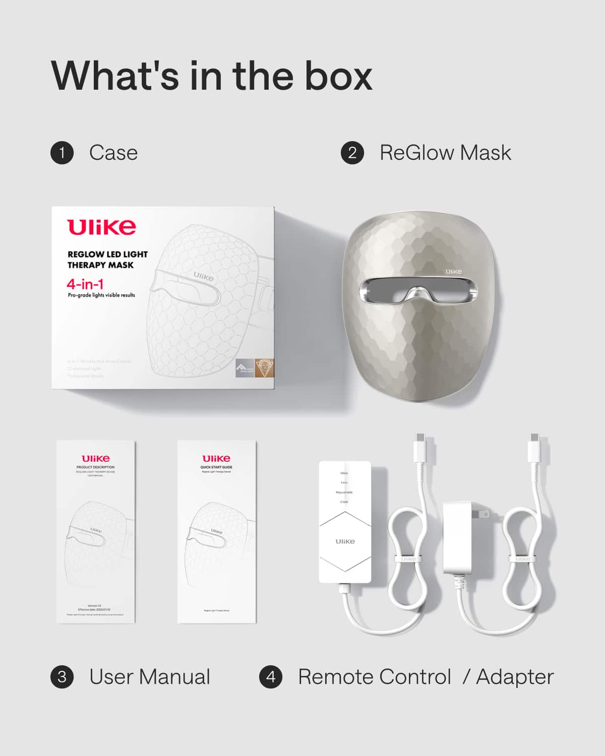 Ulike - ReGlow LED Light Therapy Mask - Gold