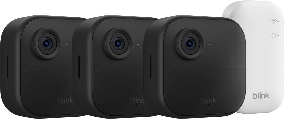 Blink - Outdoor 4 - Wireless smart security camera, two-year battery life, 1080p HD. Sync Module Core included - 3 Cameras - Black