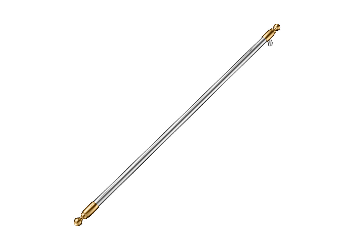 Bertazzoni - Heritage Series Refrigerator Accessory - StainlessSteel/Gold - Stainless Steel/Gold
