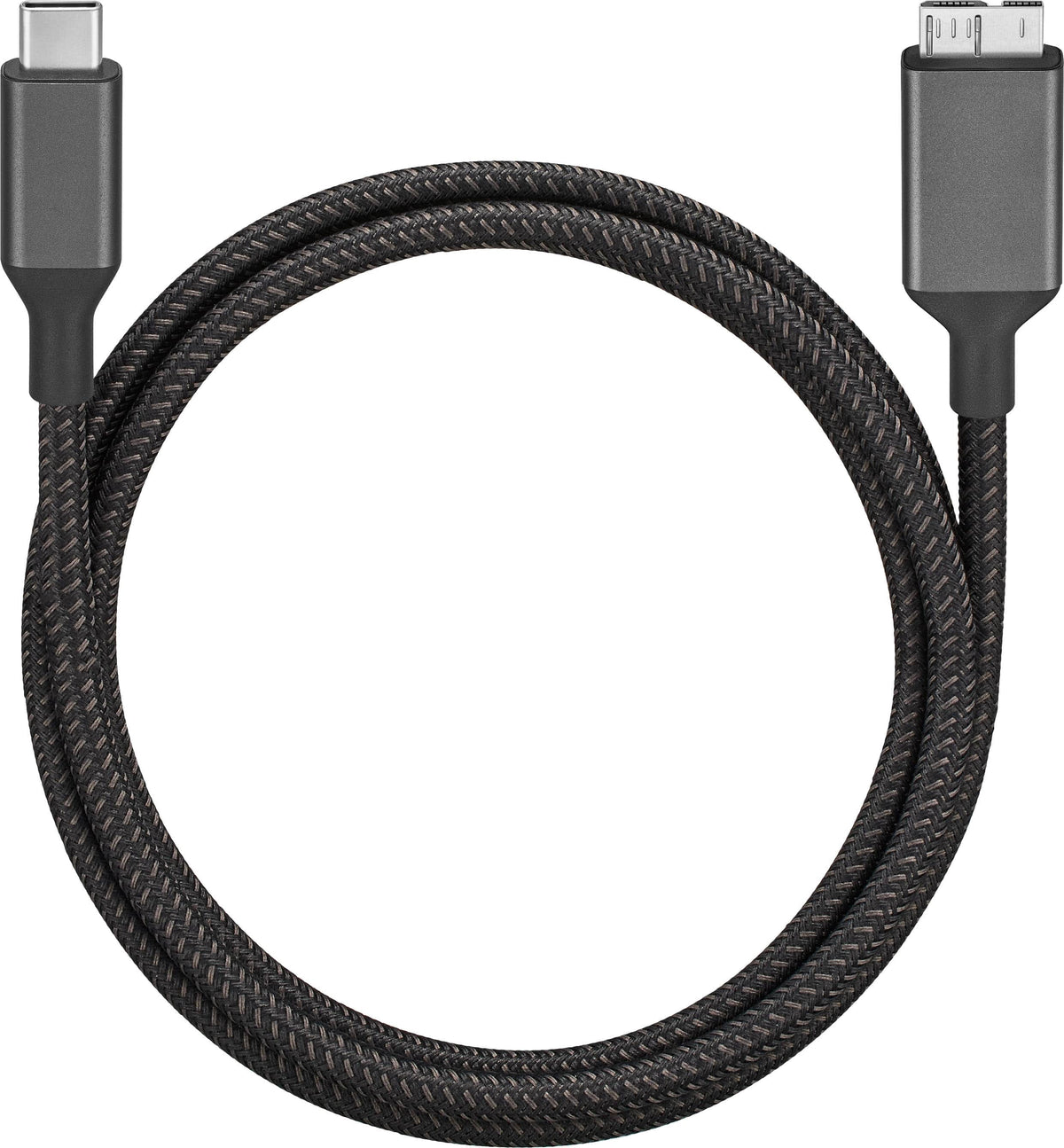 Insignia™ - 3.3 ft. USB-C to Micro-B Hard Drive Cable - Black