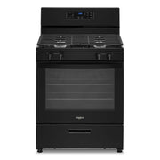 Whirlpool - 30 in. Wide 4 burners 5.1 cu. ft. Freestanding Gas Range with Broiler Drawer - Black