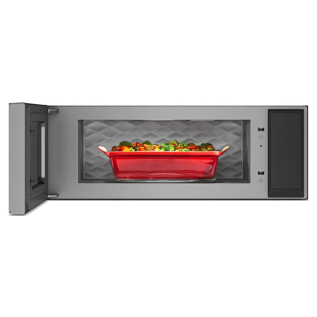 KitchenAid - 1.1 Cu. Ft. Low Profile Over-the-Range Smart Microwave with Sensor Cooking and Dual Fan Ventilation - Stainless Steel Fingerprint Resistant