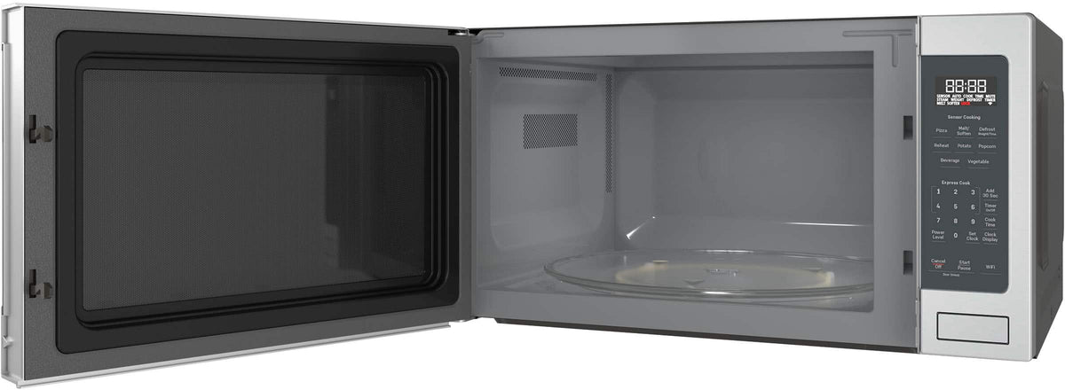 GE Profile - 2.2 Cu. Ft. Countertop Microwave with Sensor Cooking and Scan to Cook Technology - Stainless Steel