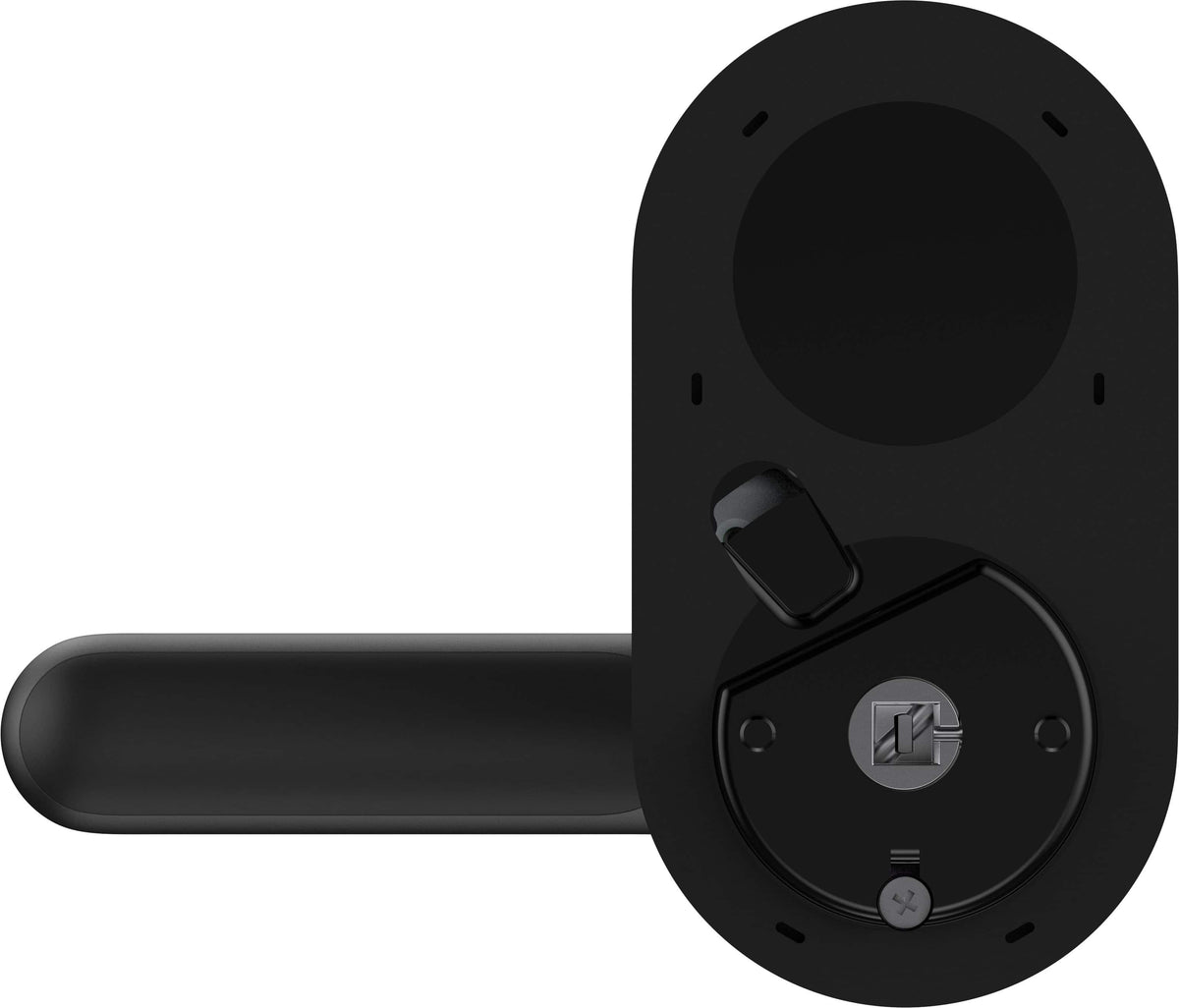 Aqara - Smart Lock U300 Matter over Thread Lever Set with Touchpad/NFC/Auto Lock/Home Key/Fingerprint/Bluetooth/Key Access - Black