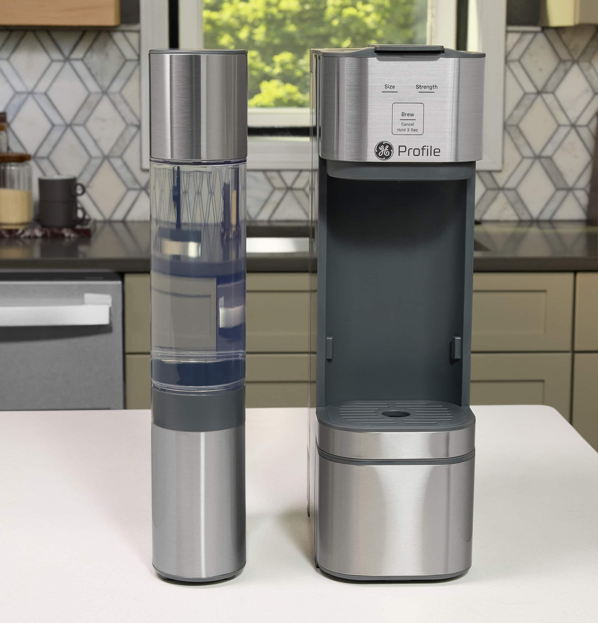 GE Profile - Brewpal Single-Serve Coffee Maker - Stainless Steel