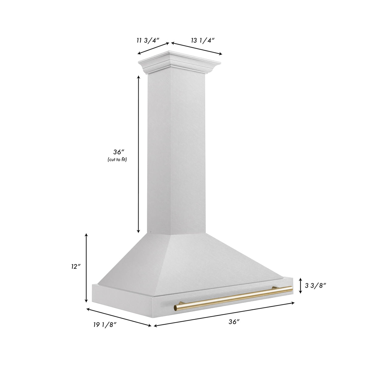 ZLINE Autograph Edition - 36 inches - Externally Vented - Wall Range Hood - Stainless Steel