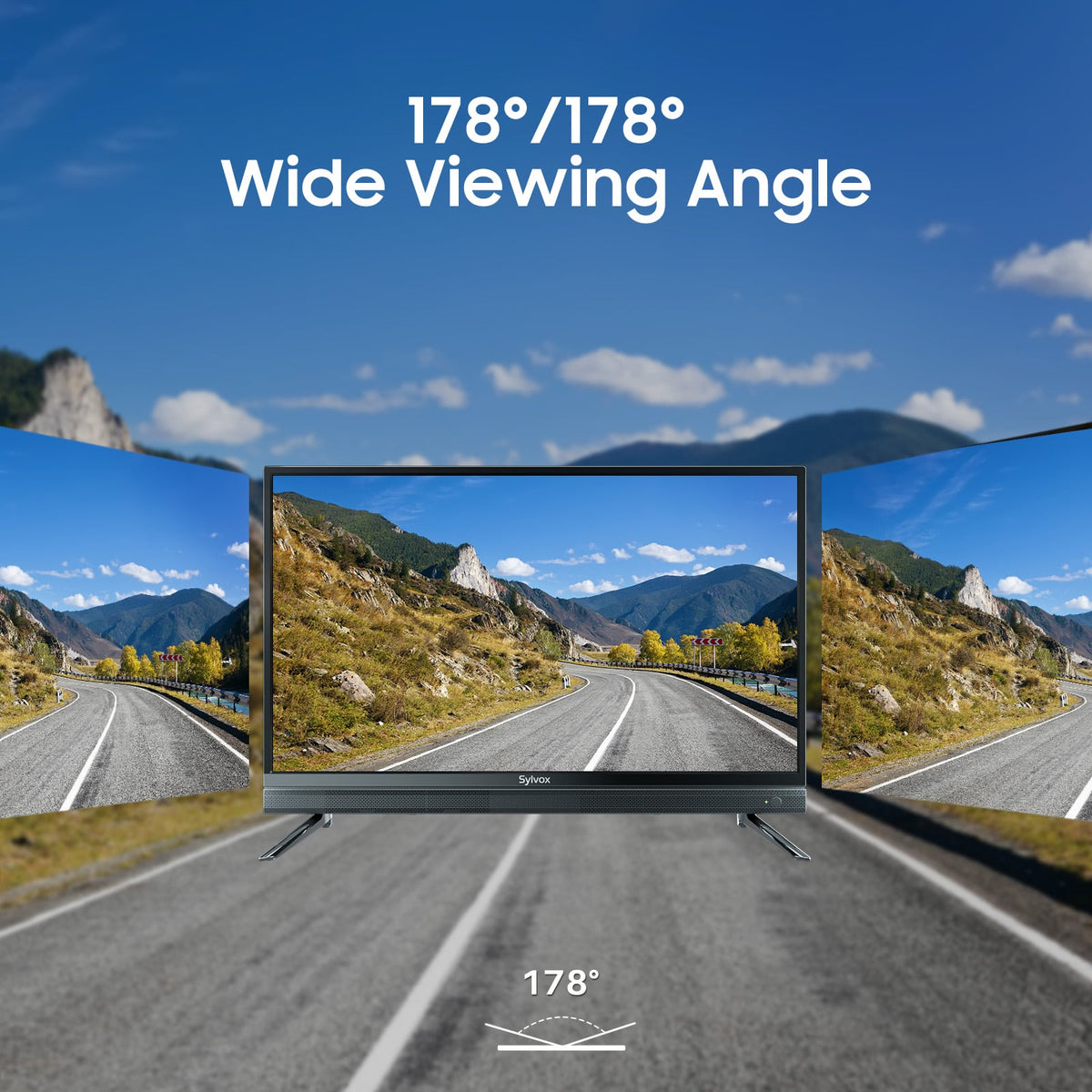 Sylvox - 32" Vehicle Series 12V RV Camper Smart TV 1080P with Google TV, WiFi & Bluetooth, DC/AC Powered Television