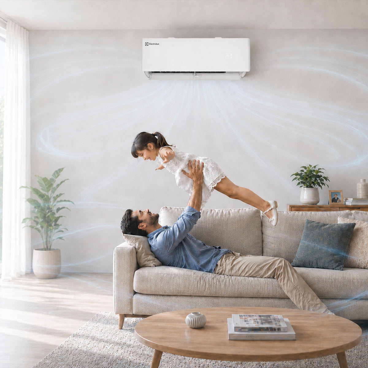 Electrolux - 24000 BTU Ductless Mini Split AC/Heat System, 1250 Sq Ft, 23 SEER2 Inverter, 230V, WiFi - White