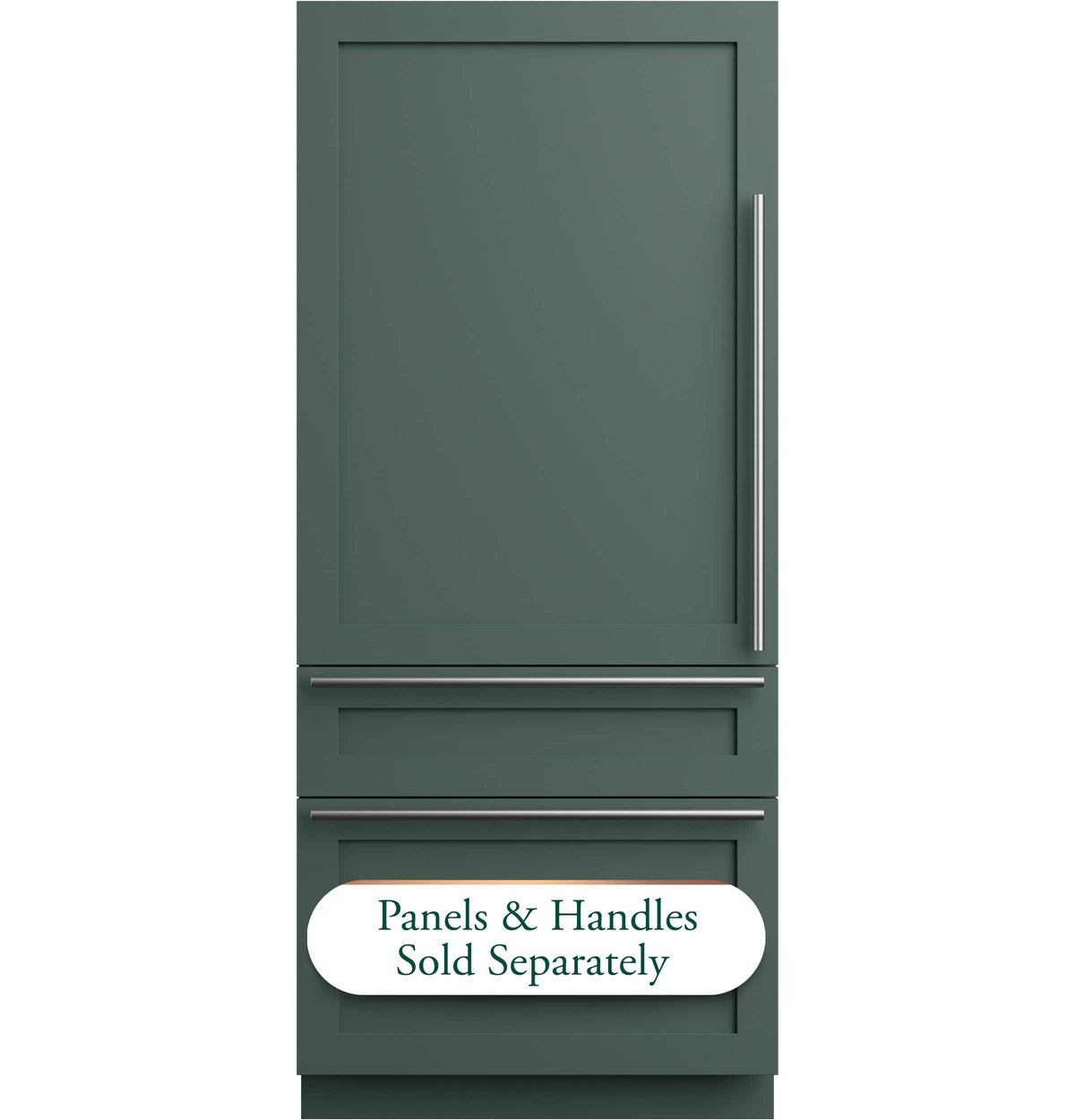 Café - 36 in. Wide 20.1 Cu. Ft. Smart Integrated Bottom-Freezer Built-In Counter-Depth Refrigerator - Left Swing - Custom Panel Ready