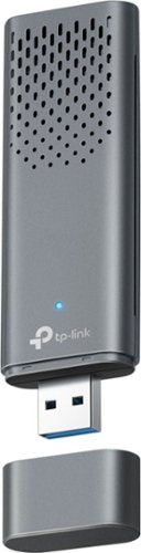 TP-Link - Archer TBE3600U Dual-Band BE3600 3.6 Gbps Wi-Fi 7 Wireless Ultra-Fast USB 3.0 Adapter with Advanced WPA3 Security - Gray