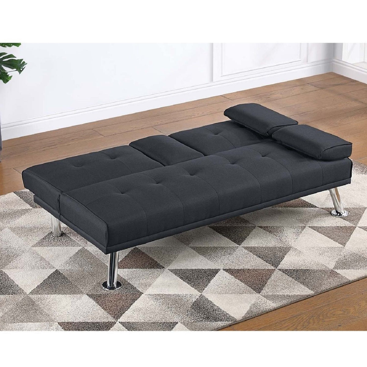 Sofá ajustable con mesa abatible y portavasos