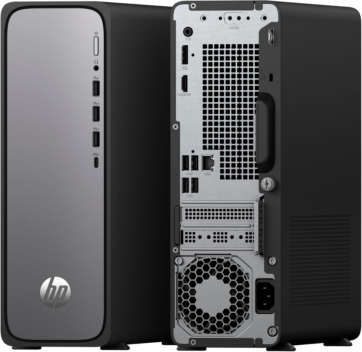 HP - OmniDesk Slim Desktop - Intel Core i3-13100 2023 - 8GB DDR5 Memory - 256GB SSD - Meteor Silver