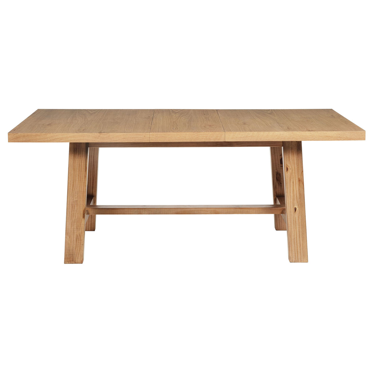 Carlos - Mesa de comedor con 7 sillas tapizadas modelo hoja - Marrón/Beige