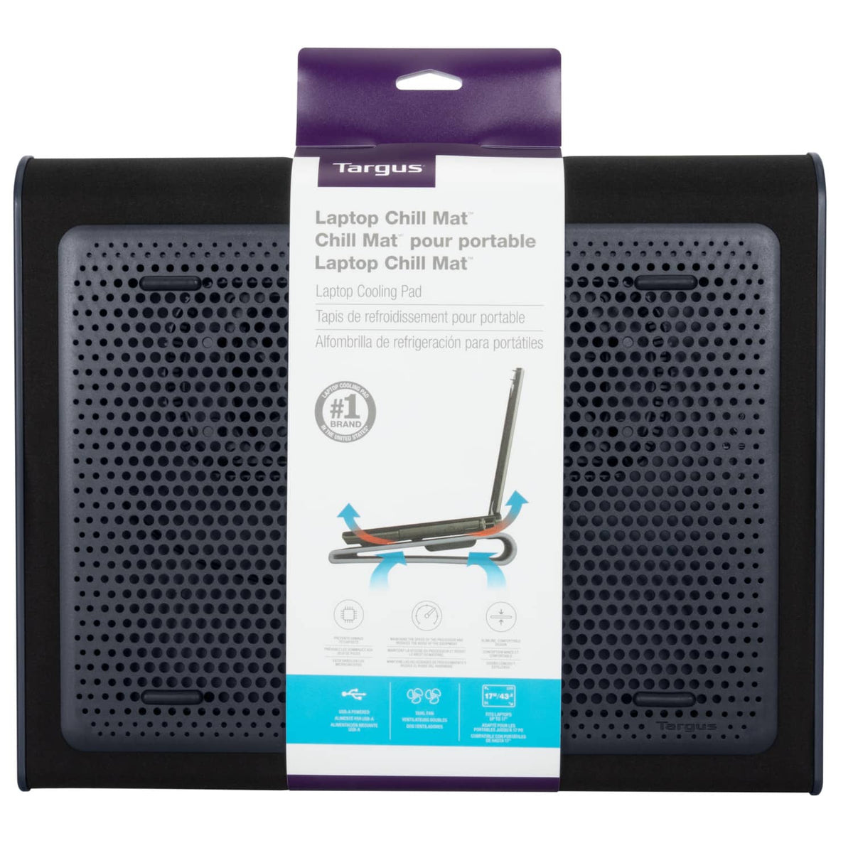 Targus - 17” Dual Fan Chill Mat - Black