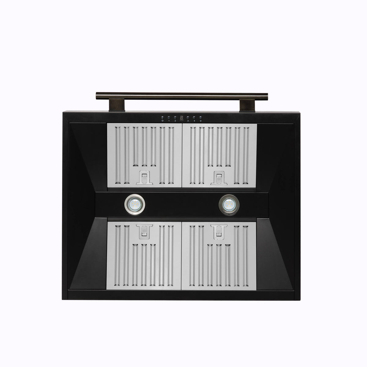 Forno Appliances - 30 inches - Externally Vented & Recirculating - Wall Range Hood - Black