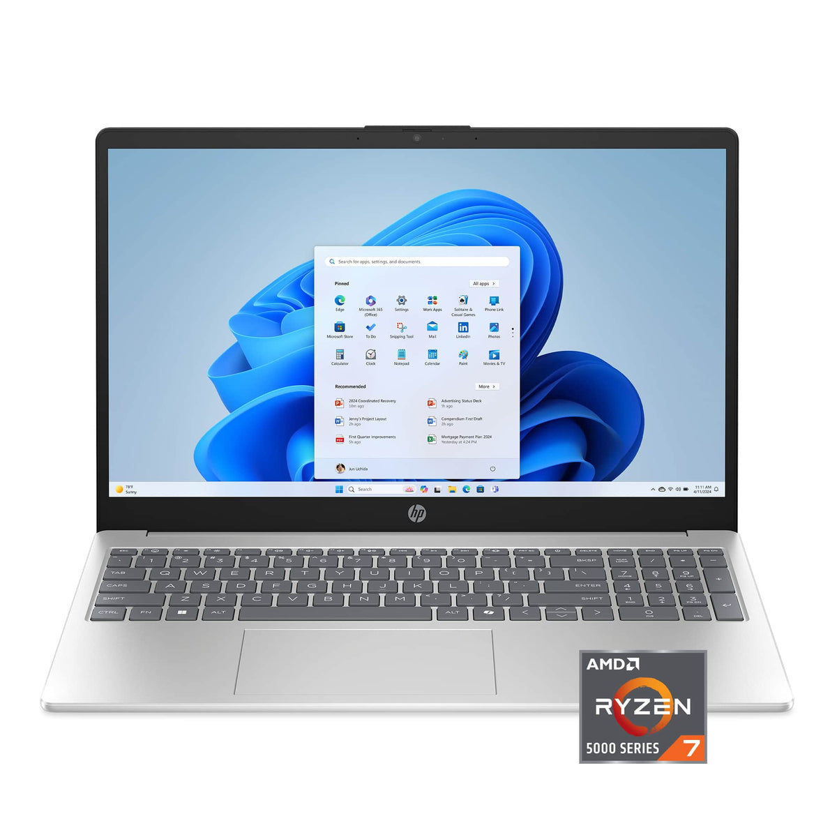 HP - 15.6" Full HD Laptop - AMD Ryzen 7 5825U 2022 - 16GB Memory - 1TB SSD - Natural Silver