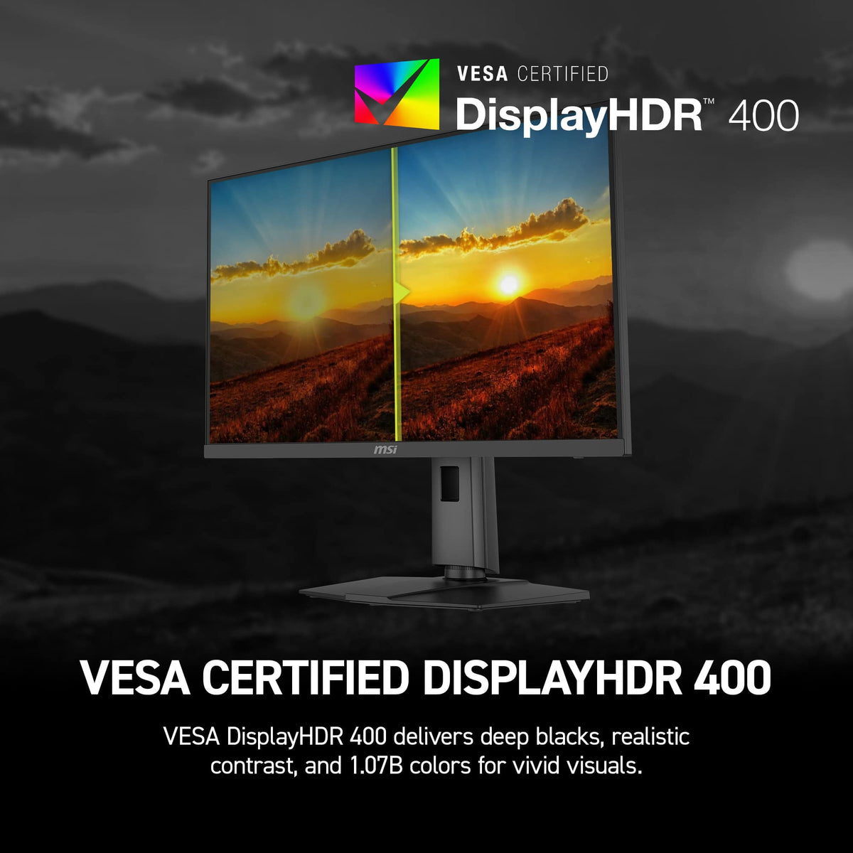 MSI - MAG 274QPF X32 27" QHD 320Hz 0.5ms G-SYNC Compatible FreeSync Premium Gaming Monitor HDR 400 (Display Port, HDMI) - Metallic Black