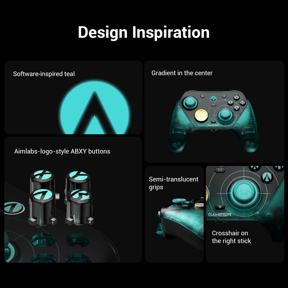 GameSir - G7 Pro 8K PC Aimlabs Edition Wireless Esports Controller for PC - Cyan