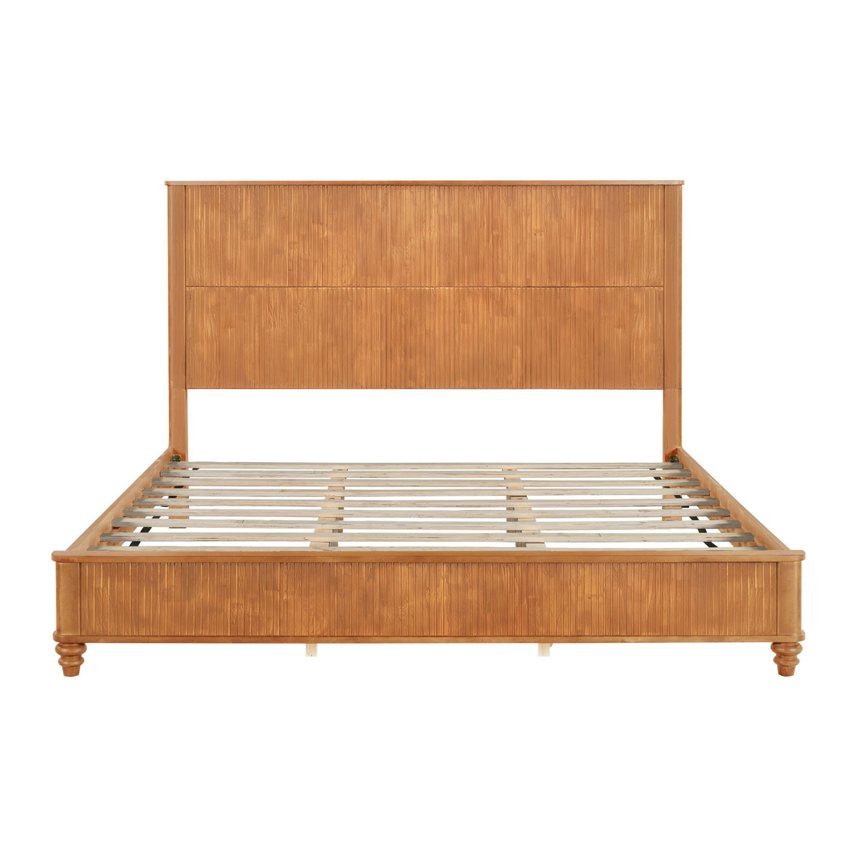Estructura de cama de plataforma y cabecero alto