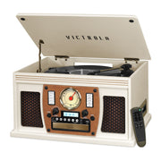 Victrola - Navigator 8-in-1 Classic Bluetooth Record Player with Turntable - White