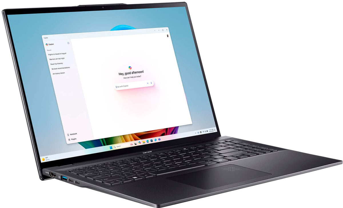 Acer - Swift 16 AI - 16" 3K OLED Touch Laptop - Copilot+ PC – Intel Core Ultra 7 Series 2 – 16GB Memory – 1TB SSD - Ice Black