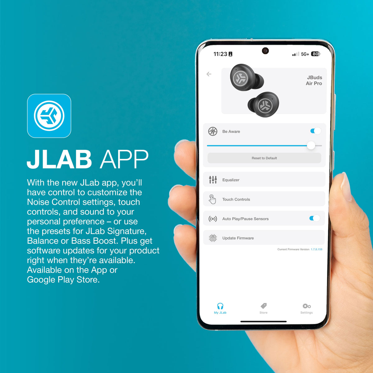 JLab - JBuds Air Pro True Wireless Earbuds - Black