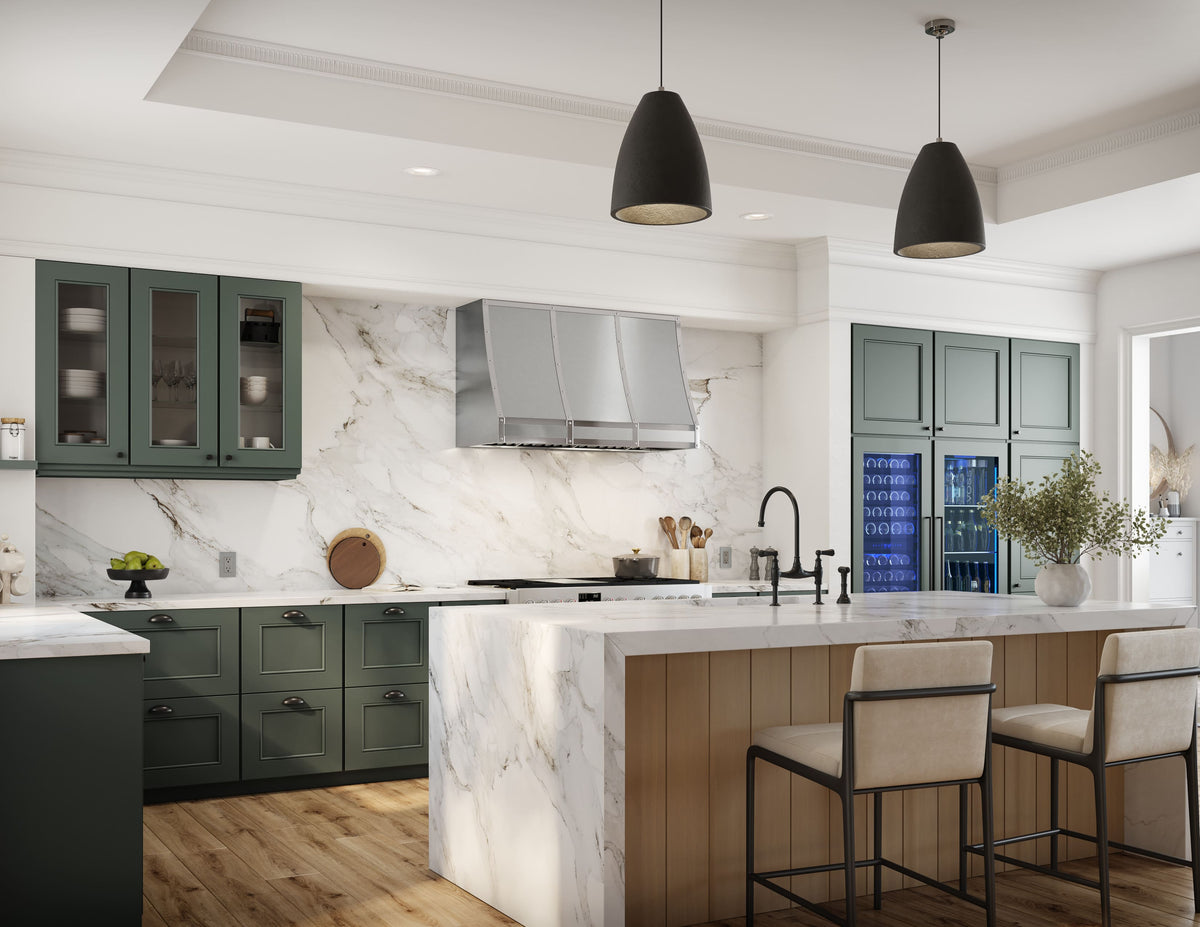 Zephyr - 36 inches - Convertible - Shell Range Hood - Stainless Steel