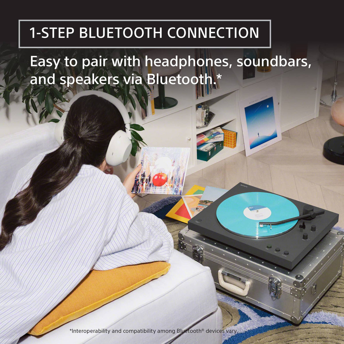 Sony - PS-LX3BT Full Auto Playback Turntable with Bluetooth® Connectivity - Black