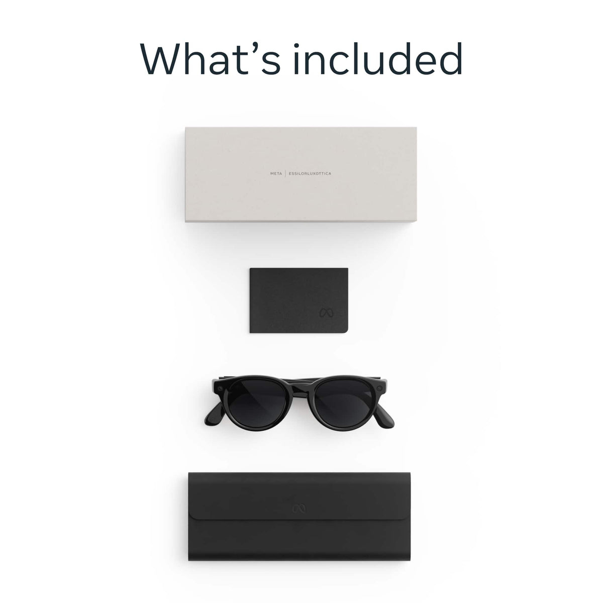 Meta - Glasses, Nova Small, Smart Frame, AI Glasses with Camera - Polarized Grey Lenses - Classic Black